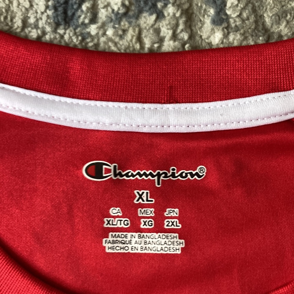 Men’s CHAMPION Wisconsin Badgers Short Sleeve Shirt XL - Picture 4 of 9